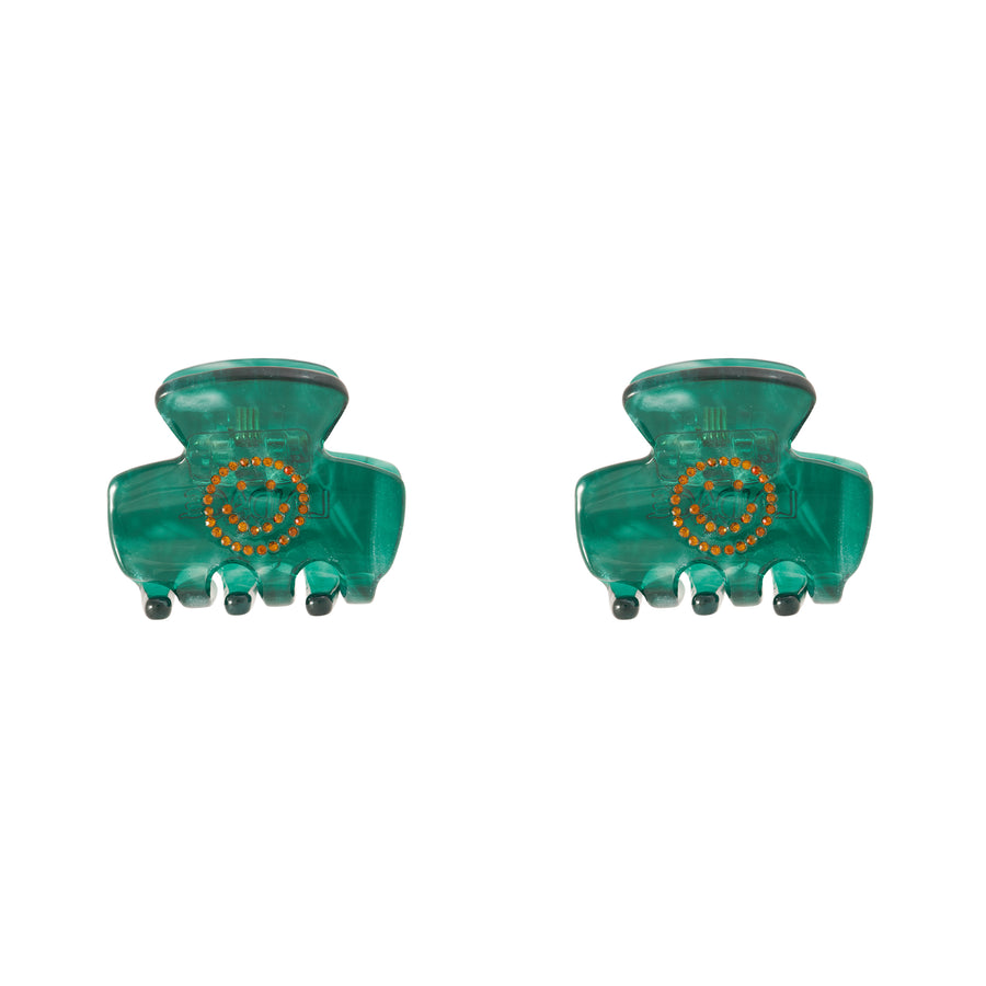 Ace Clip Mini Set Smiley in Smaragd