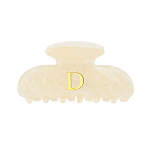 Letter Clip D in Marble Glam