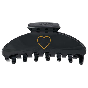 Ace Clip HEART in Noir (engraved)
