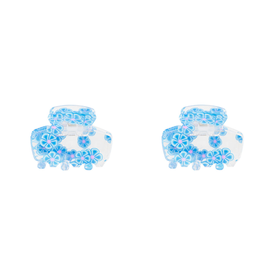 Ace Clip Mini Set in Blue Flowers